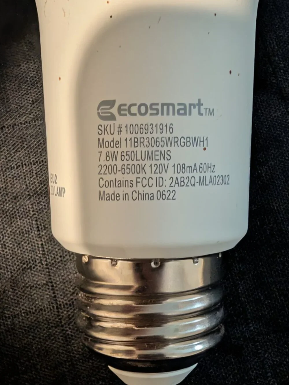 a01 Eco-Smart BR30 65W replacement Dimmable LED Light Smart Bulb. 2-Pack